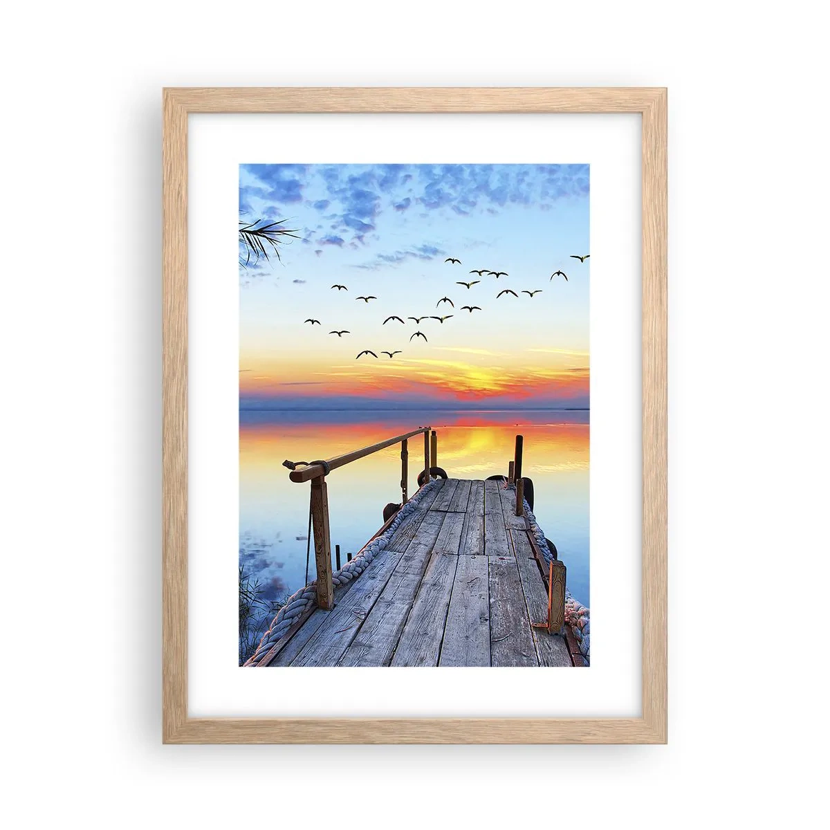 Pôster com moldura de carvalho claro - É hora de voltar... - 30x40 cm