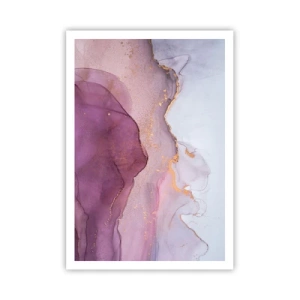 Pôster - Ondas de lilás e roxo - 70x100 cm