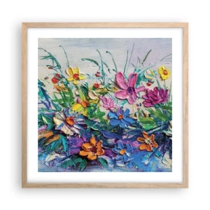 Pôster com moldura de carvalho claro - Não é de todo natureza morta - 50x50 cm