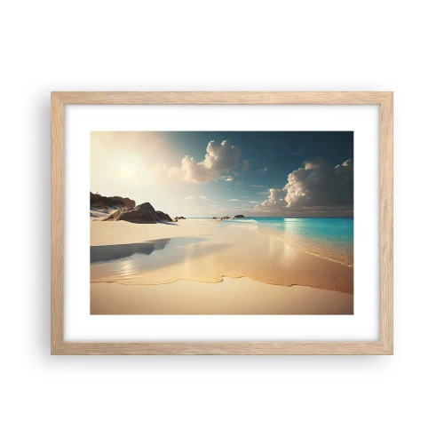 Pôster com moldura de carvalho claro - Um dia de sonho - 40x30 cm