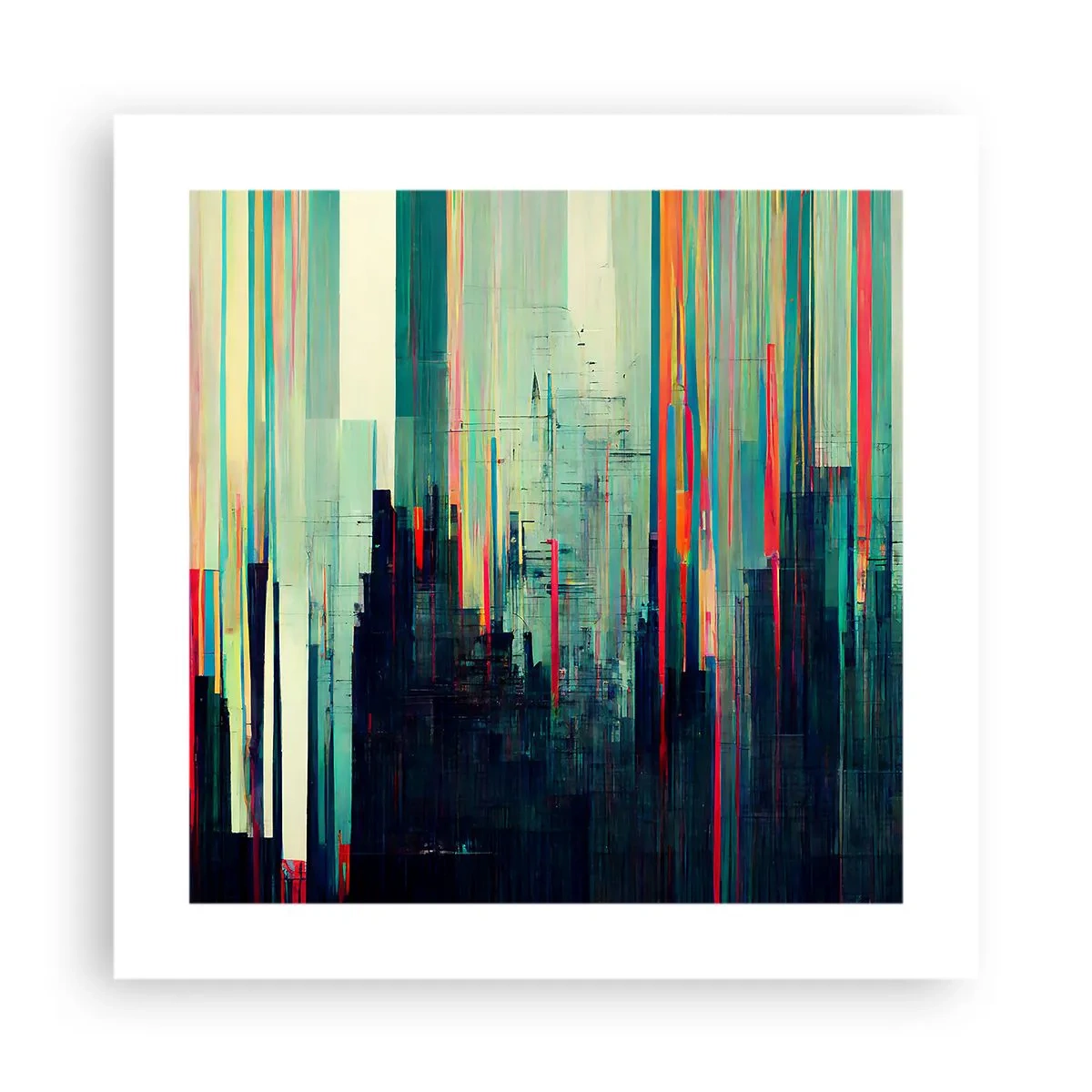 Pôster - Cidade futurista - 40x40 cm