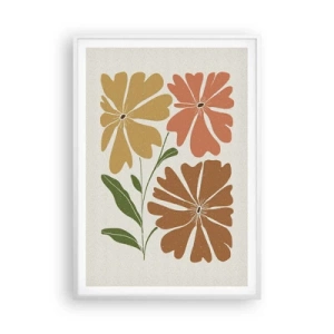 Pôster em moldura branca - Natureza e geometria - 70x100 cm