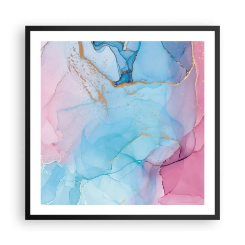 Pôster com moldura preta - Encontro e difusão - 60x60 cm