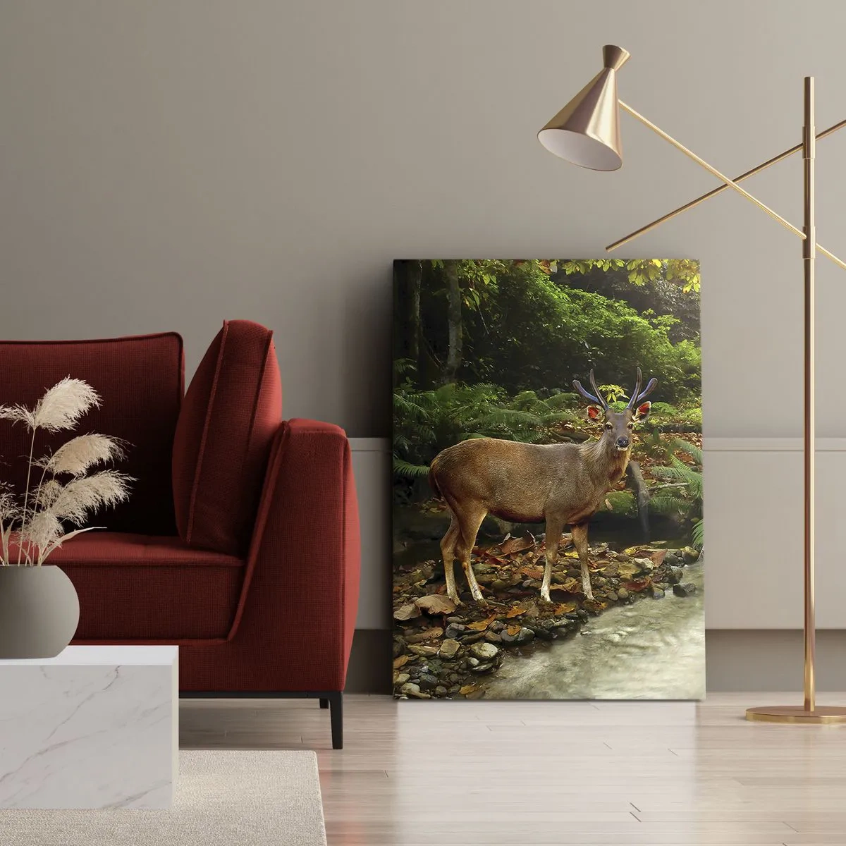 Quadro em tela - Bem-vindo ao meu mundo - 45x80 cm