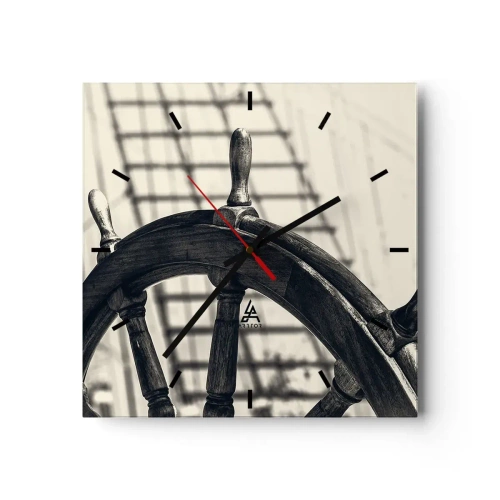 Relógio de parede - Relógio em vidro - Contos do mar - 40x40 cm