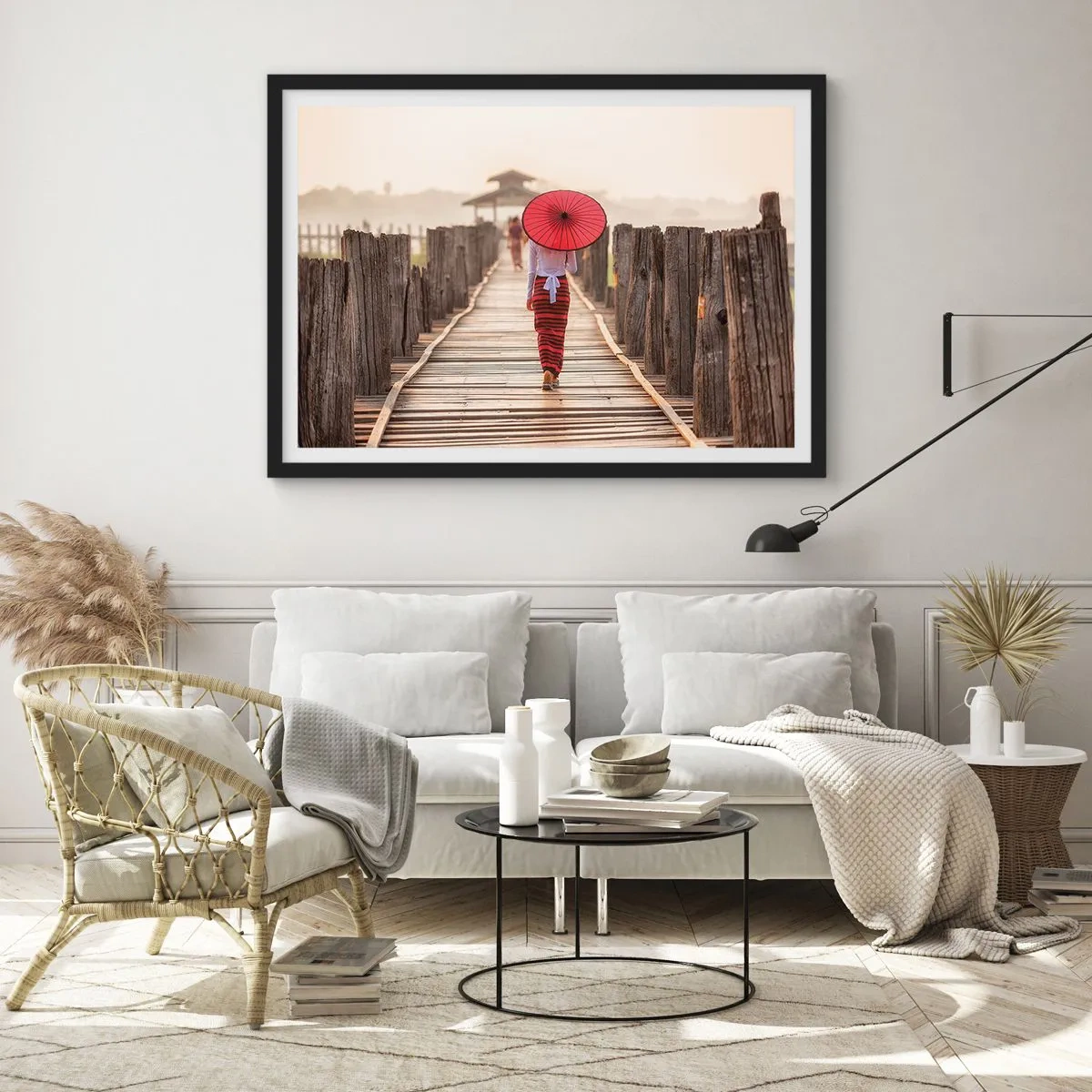 Pôster com moldura preta - Na ponte velha - 91x61 cm
