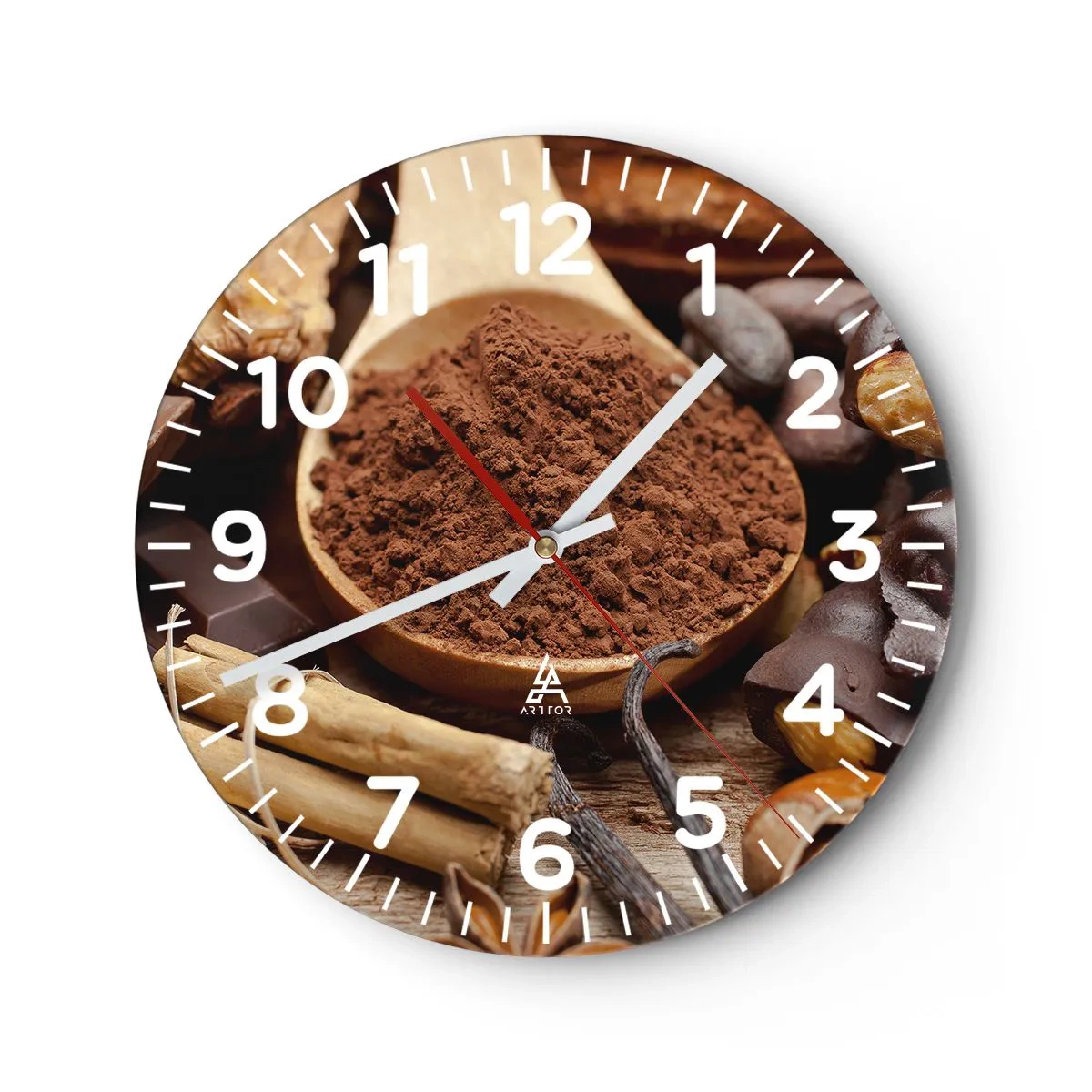 Relógio de parede - Relógio em vidro - O melhor para as tristezas - 30x30 cm