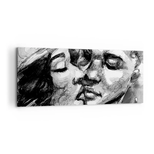 Quadro em tela - Um momento de ternura - 100x40 cm
