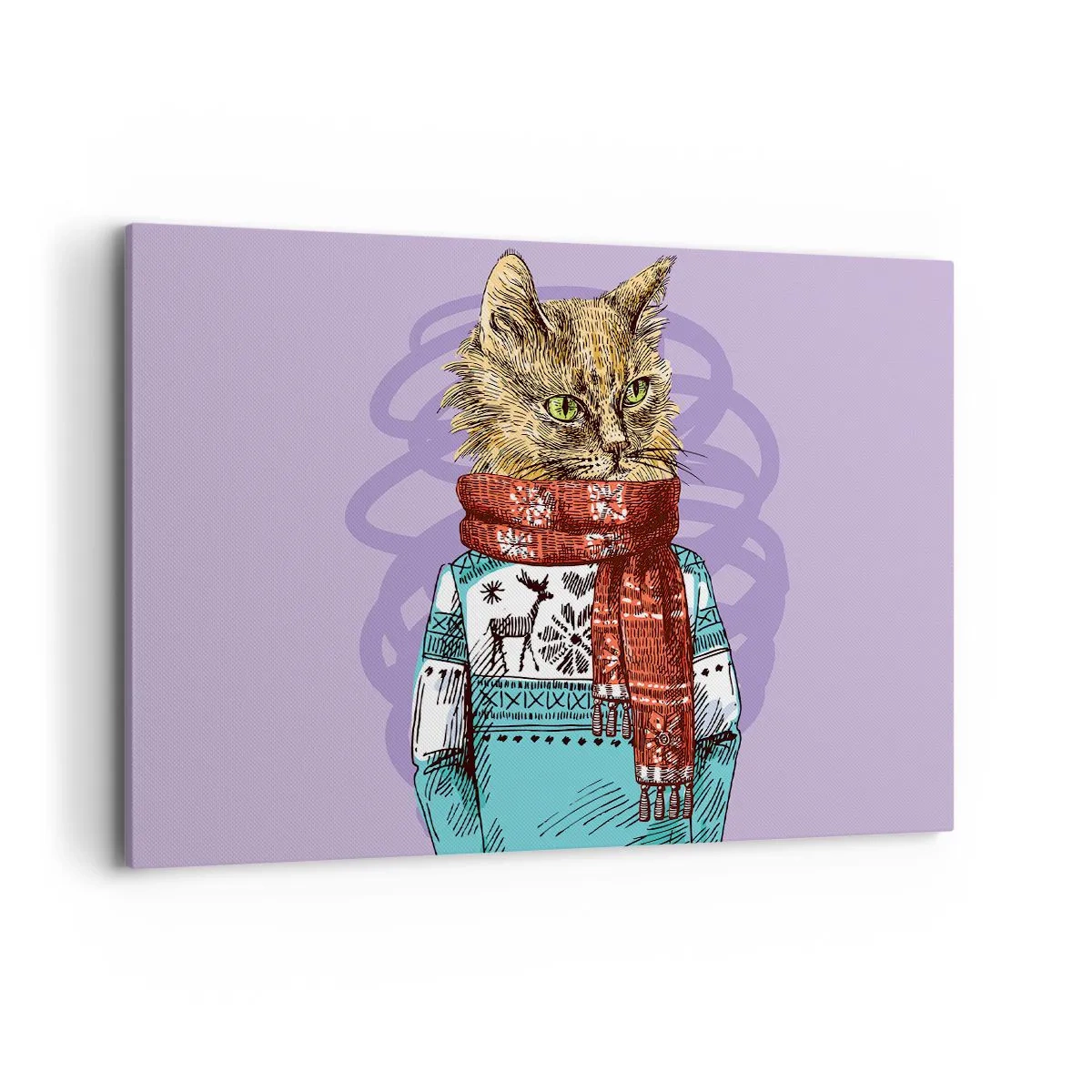 Quadro em tela - Gato não só de botas - 100x70 cm