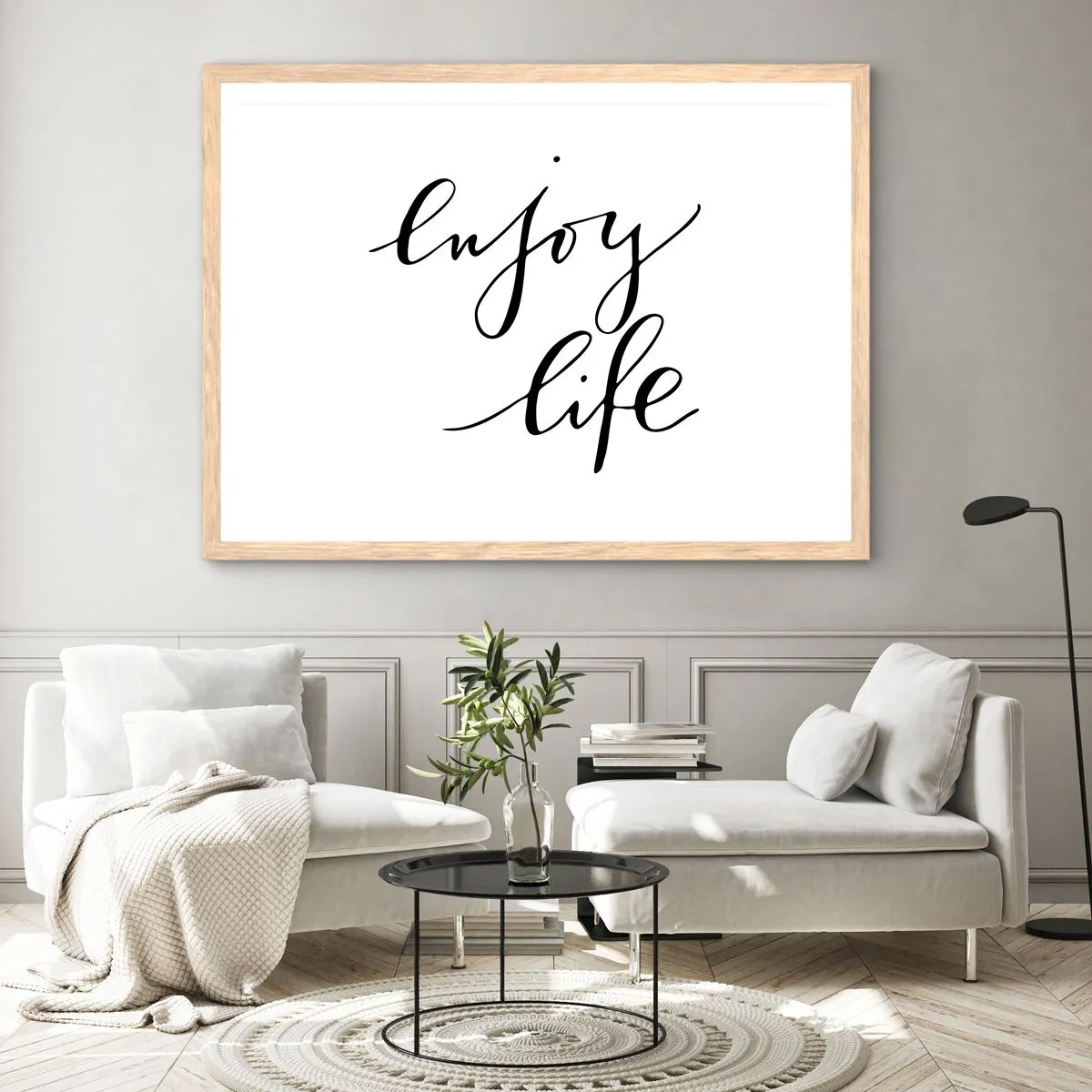 Pôster com moldura de carvalho claro - Nada mais... - 91x61 cm