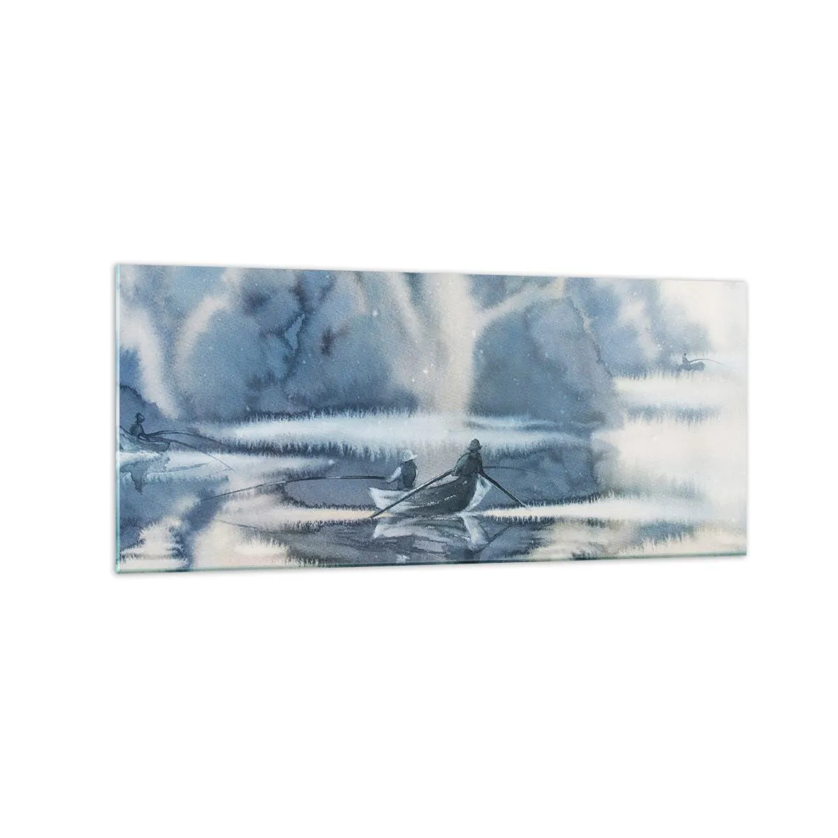 Quadro em vidro - Pescadores no seu paraíso - 120x50 cm