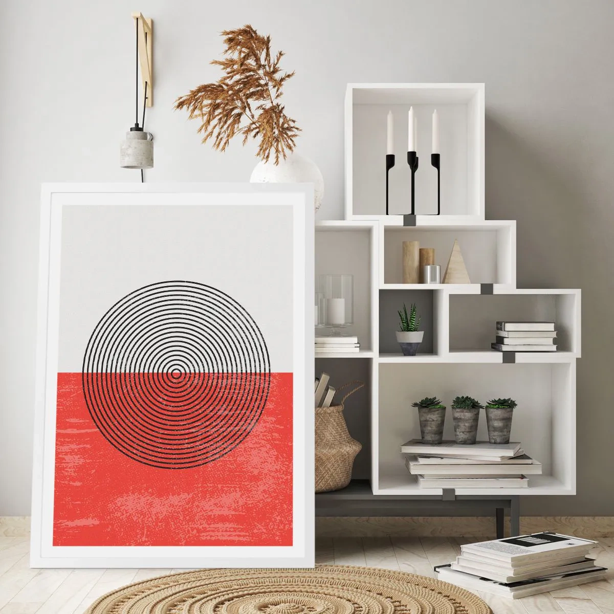 Pôster em moldura branca - Direto ao ponto - 30x40 cm