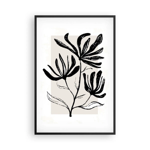 Pôster com moldura preta - Esboço para o herbário - 61x91 cm