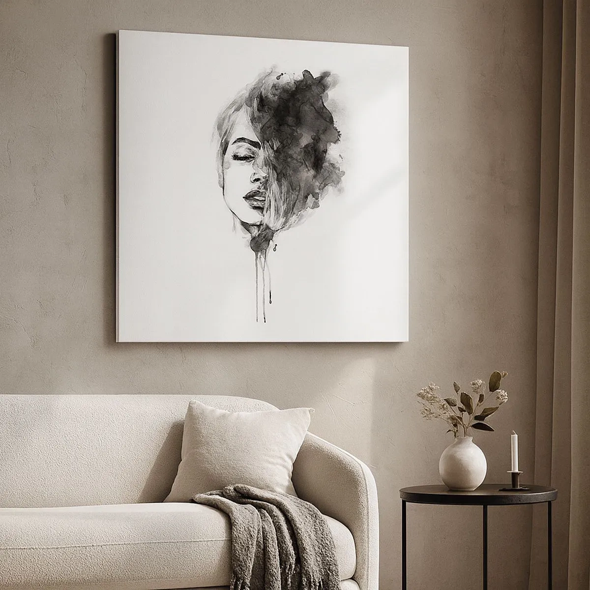 Quadro em tela - O que sonha uma rapariga - 30x30 cm