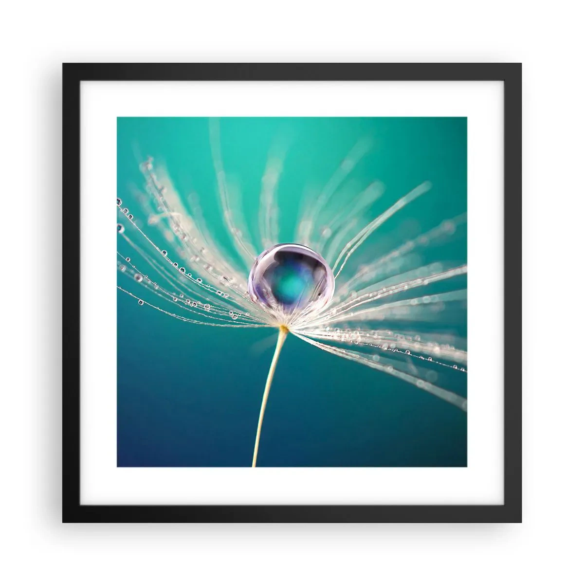 Pôster com moldura preta - Momento místico - 40x40 cm