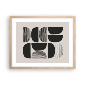 Pôster com moldura de carvalho claro - Ofertas indiferentes - 50x40 cm