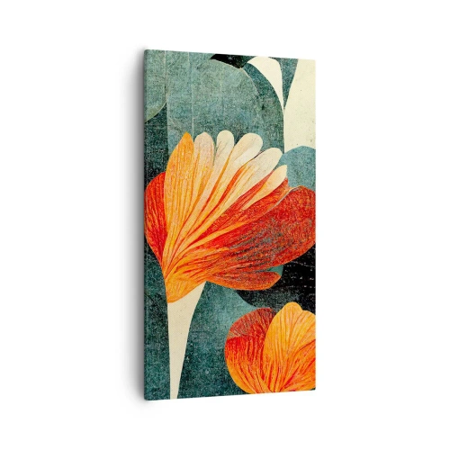 Quadro em tela - O calor dos trópicos e o frescor da vegetação - 55x100 cm