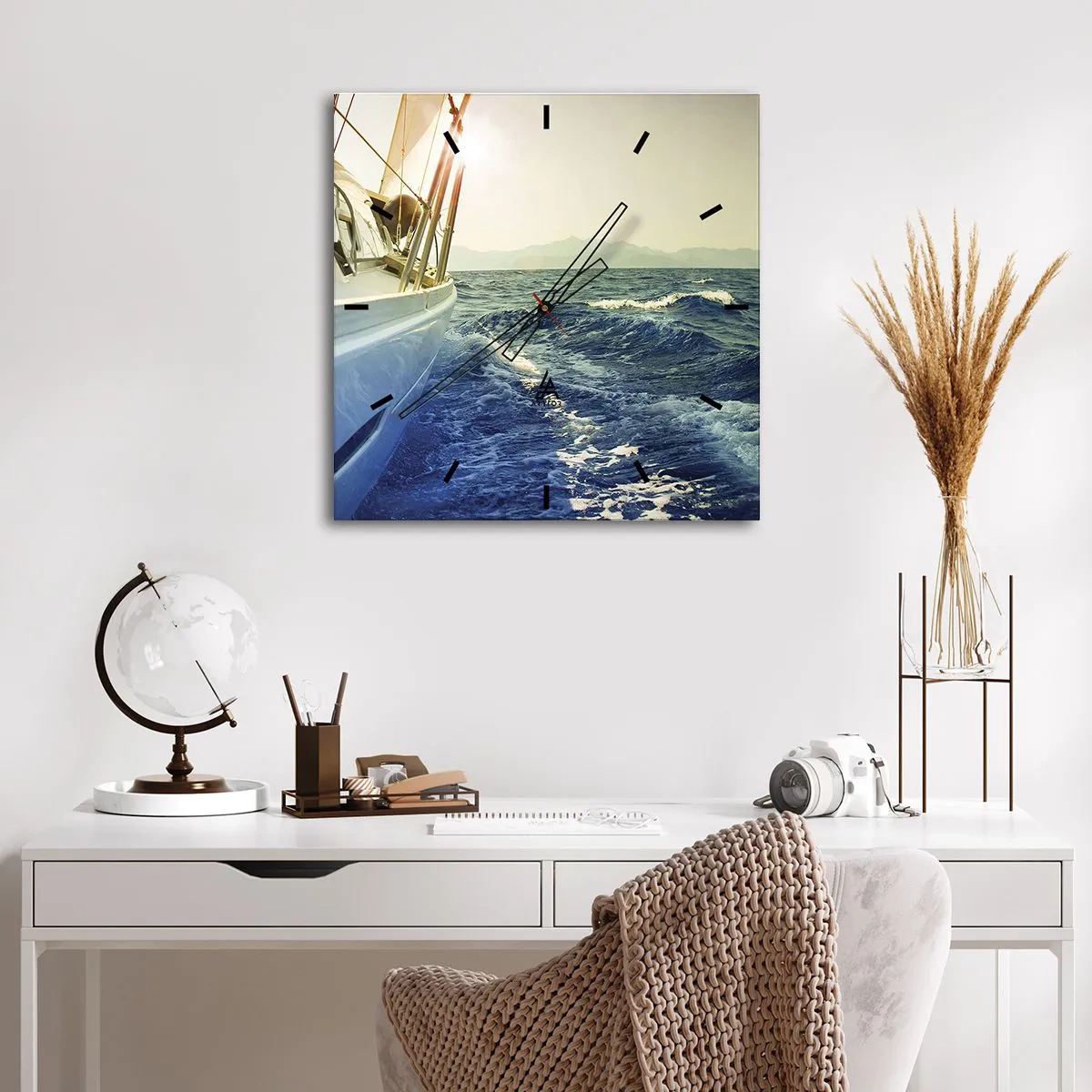 Relógio de parede - Relógio em vidro - Depois da aventura - 40x40 cm