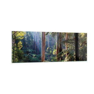 Quadro em vidro - Um conto de fadas da floresta - 140x50 cm