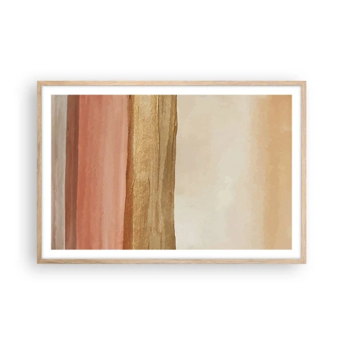 Pôster com moldura de carvalho claro - Composição vertical - 91x61 cm