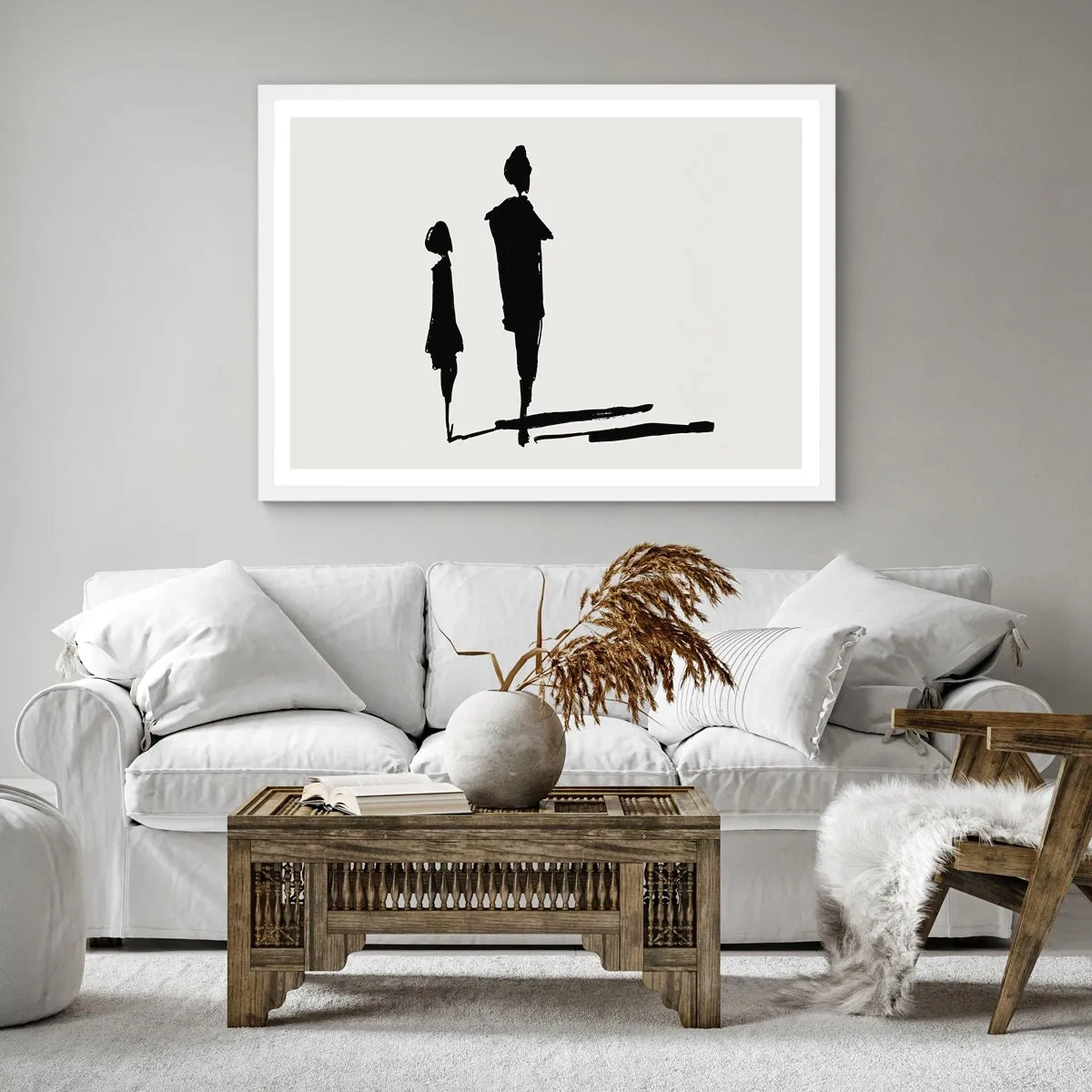Pôster em moldura branca - Certeza que juntos? - 50x50 cm