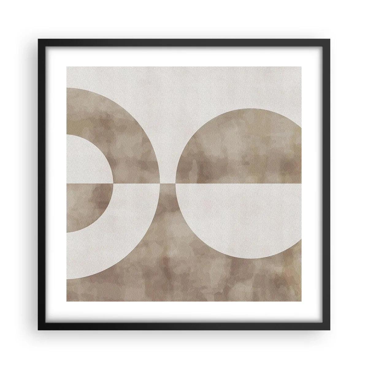 Pôster com moldura preta - Semelhanças e diferenças - 50x50 cm