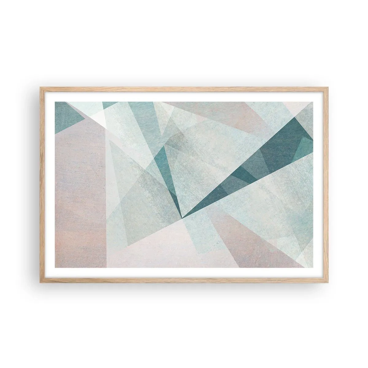 Pôster com moldura de carvalho claro - Calmo, embora dinâmico - 91x61 cm