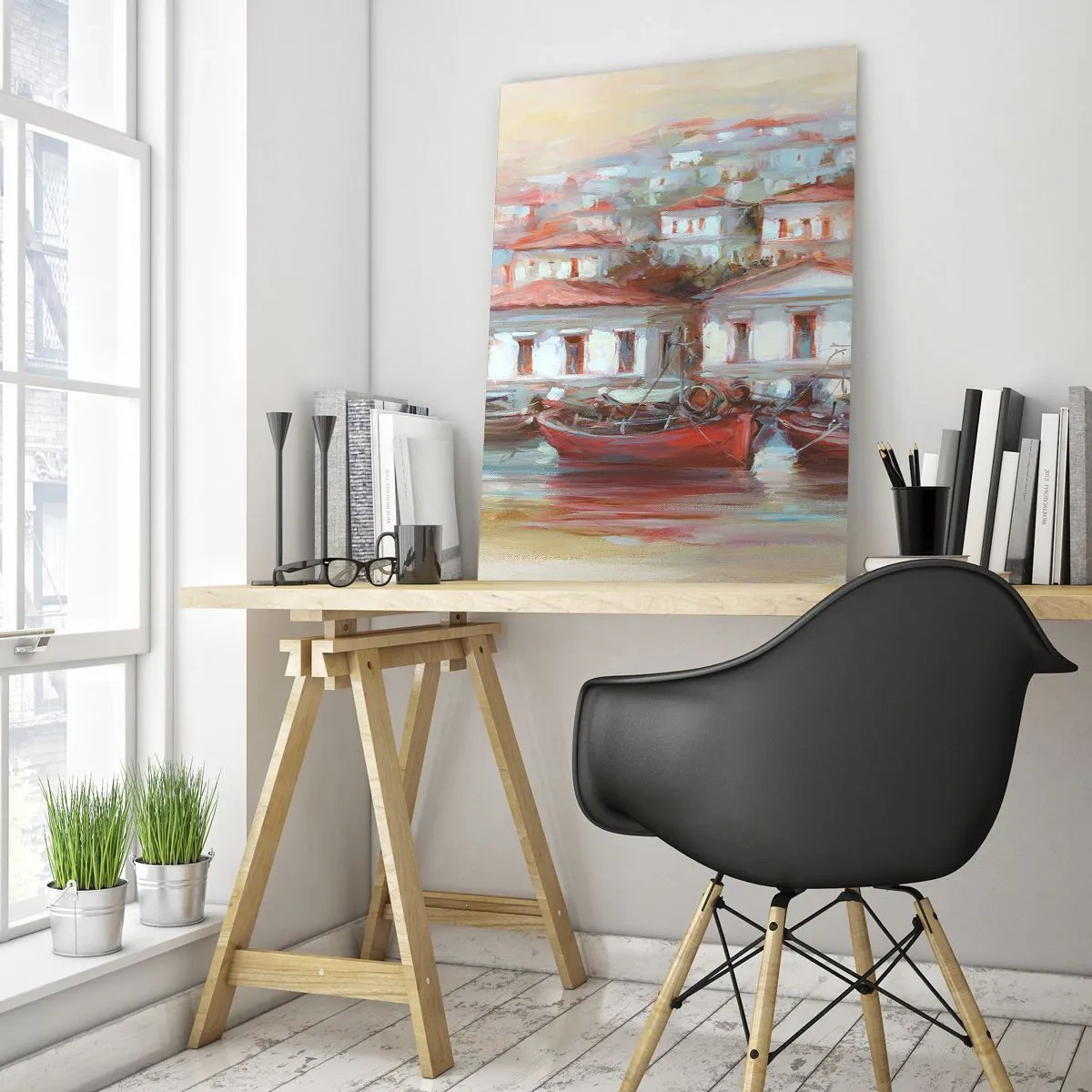 Quadro em vidro - Cidade feliz - 50x70 cm