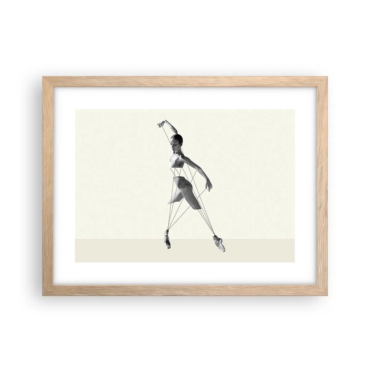 Pôster com moldura de carvalho claro - No teatro do mundo - 40x30 cm