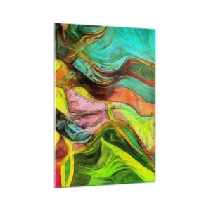 Quadro em vidro - O movimento é vida - 70x100 cm