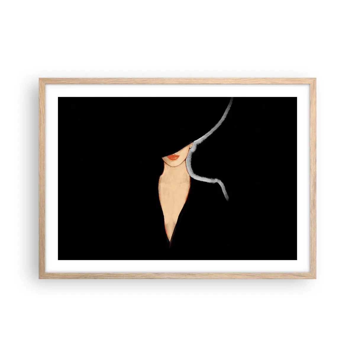 Pôster com moldura de carvalho claro - Elegância e estilo - 70x50 cm