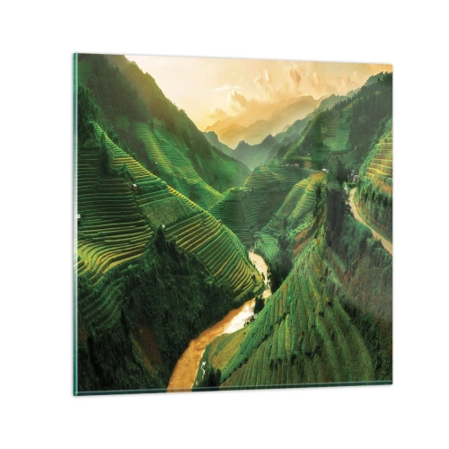 Quadro em vidro - Vale vietnamita - 30x30 cm
