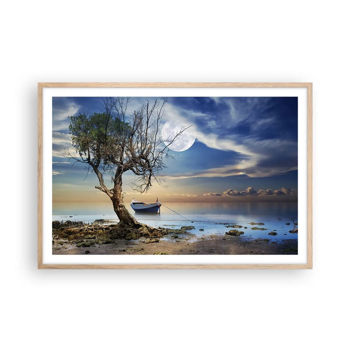 Pôster com moldura de carvalho claro - É este o fim ou o começo? - 91x61 cm