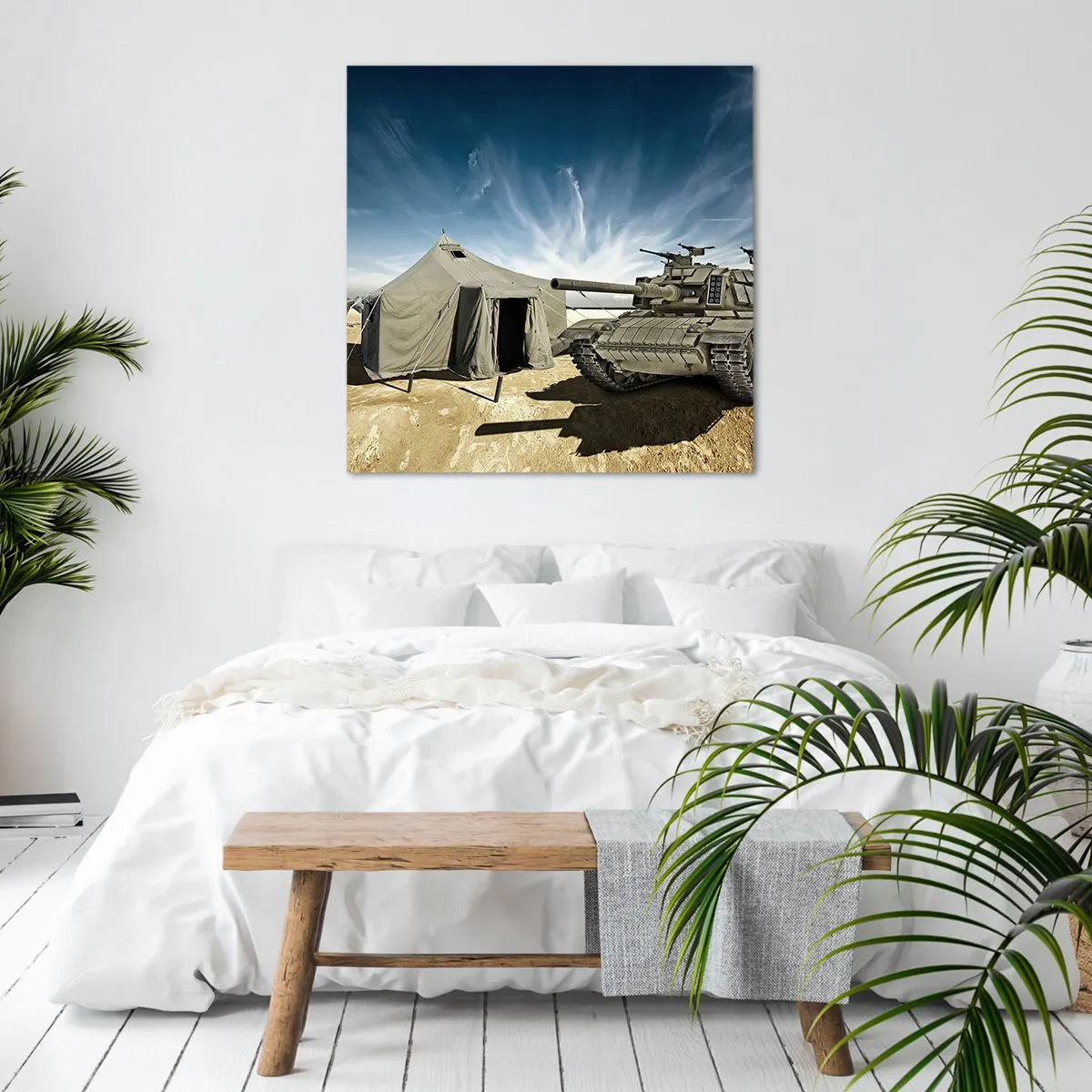 Quadro em tela - Sonho militar - 50x50 cm