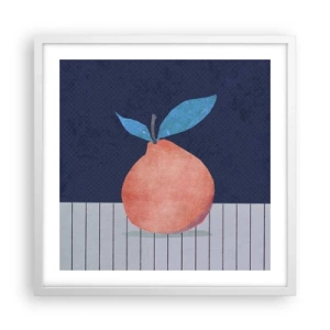 Pôster em moldura branca - Convexidade e plano - 50x50 cm