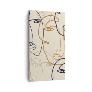 Quadro em tela - Retrato multiplicado - 45x80 cm