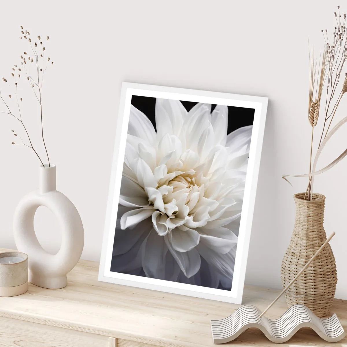 Pôster em moldura branca - Manhã da noiva - 40x50 cm