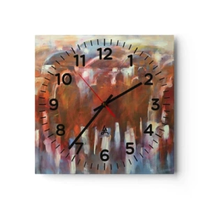 Relógio de parede - Relógio em vidro - Iguais na chuva e no nevoeiro - 30x30 cm
