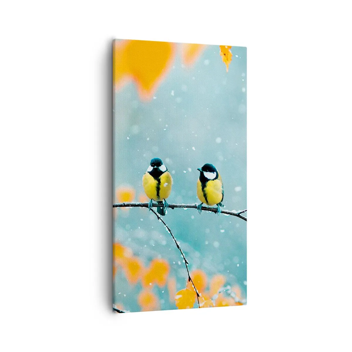 Quadro em tela - Fofoca de pássaros - 55x100 cm