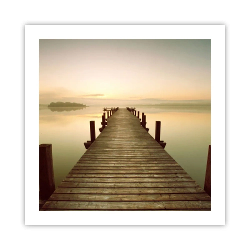 Pôster - Antes do amanhecer, nascer do sol, luz - 50x50 cm