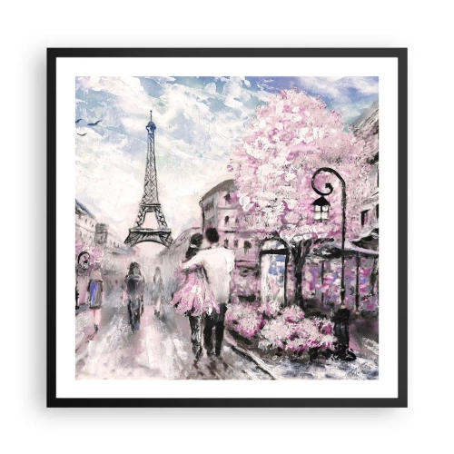 Pôster com moldura preta - Como for se apaixonar, somente em... - 60x60 cm