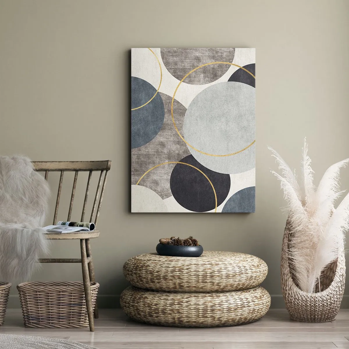 Quadro em tela - Roda por roda - 55x100 cm