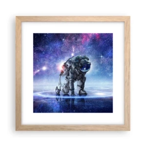 Pôster com moldura de carvalho claro - Céu estrelado acima de mim - 30x30 cm