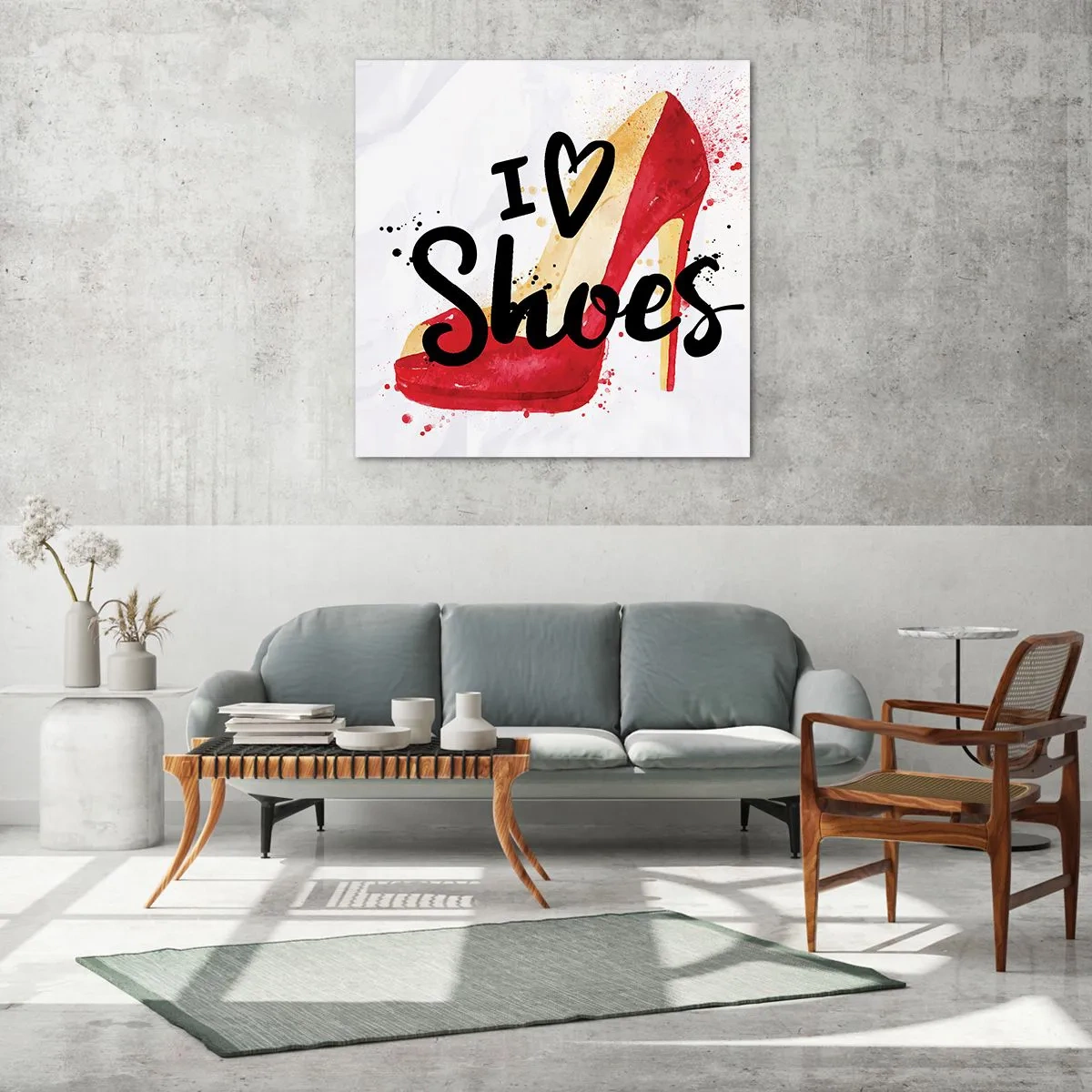 Quadro em vidro - O amor tem muitos nomes - 60x60 cm