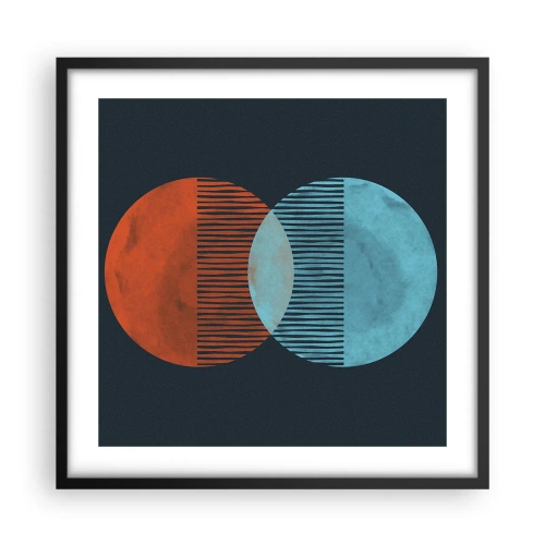 Pôster com moldura preta - Fantasia astronómica - 50x50 cm