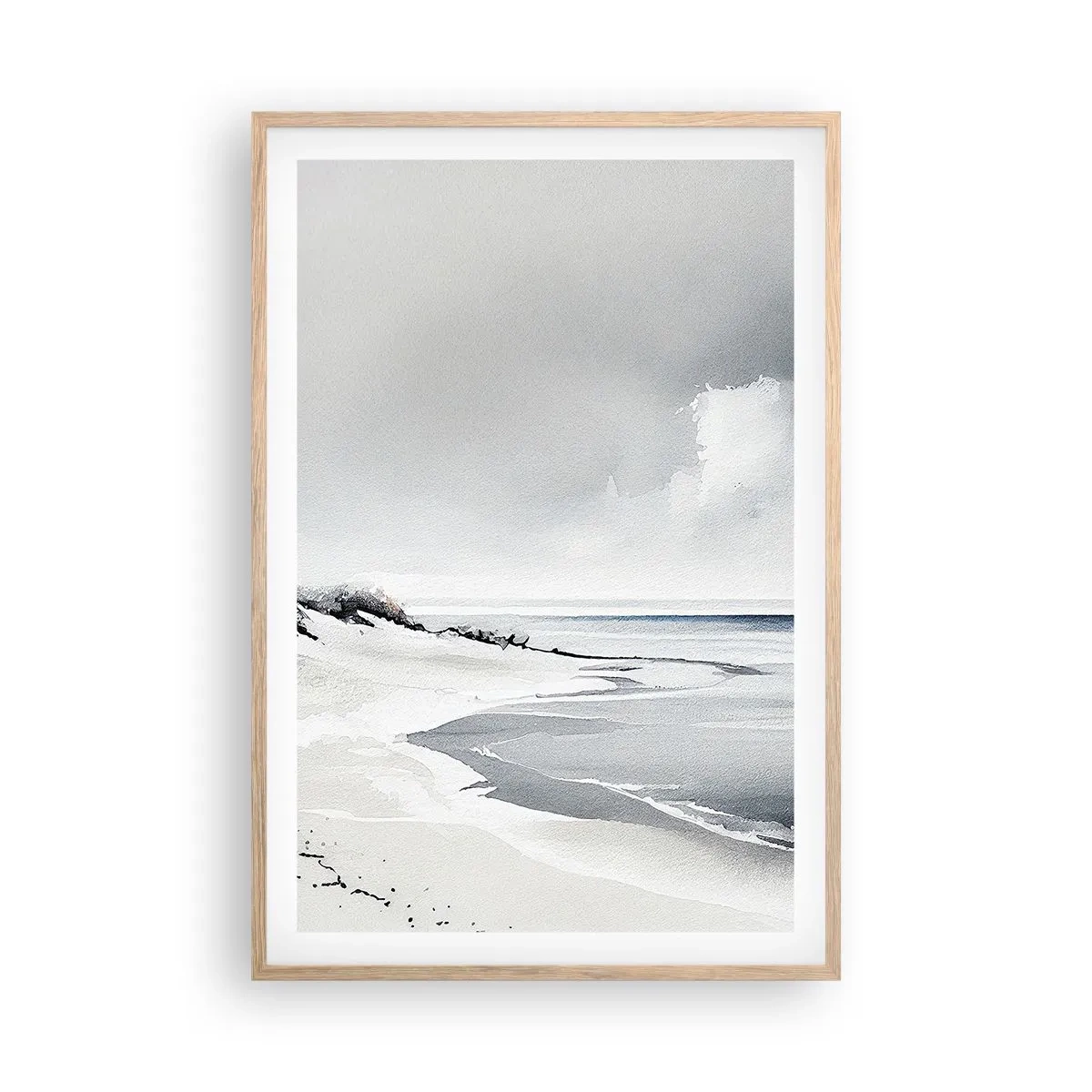 Pôster com moldura de carvalho claro - Juntos para sempre - 61x91 cm