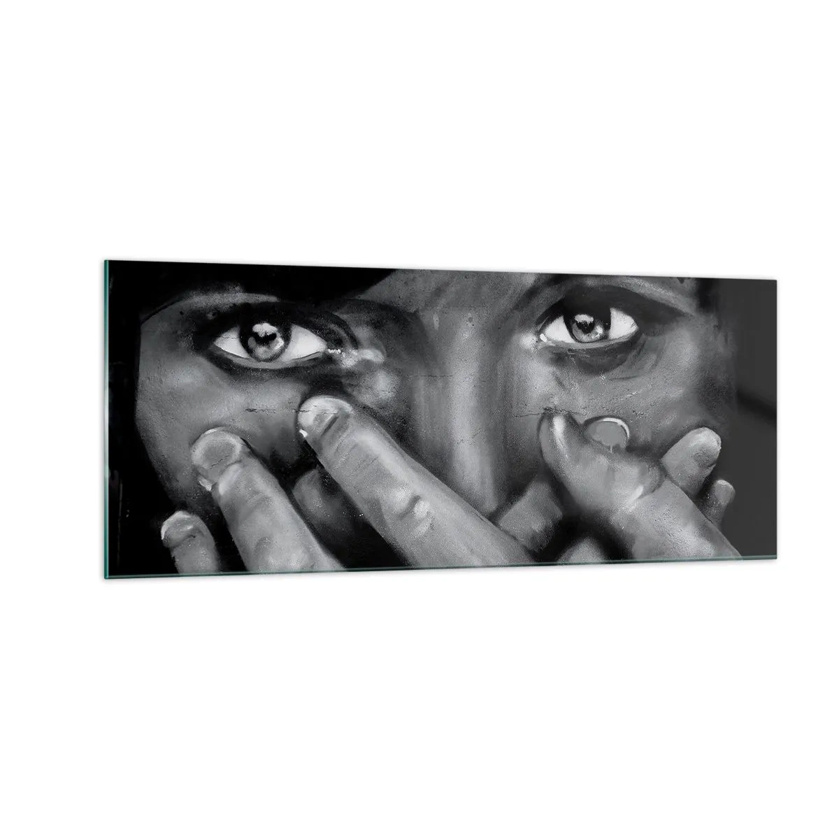 Quadro em vidro - Não vou dizer quem pintou - 100x40 cm