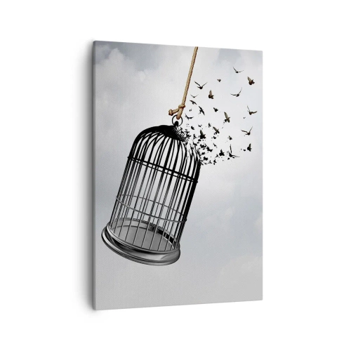 Quadro em tela - Fé... Esperança... Liberdade! - 50x70 cm