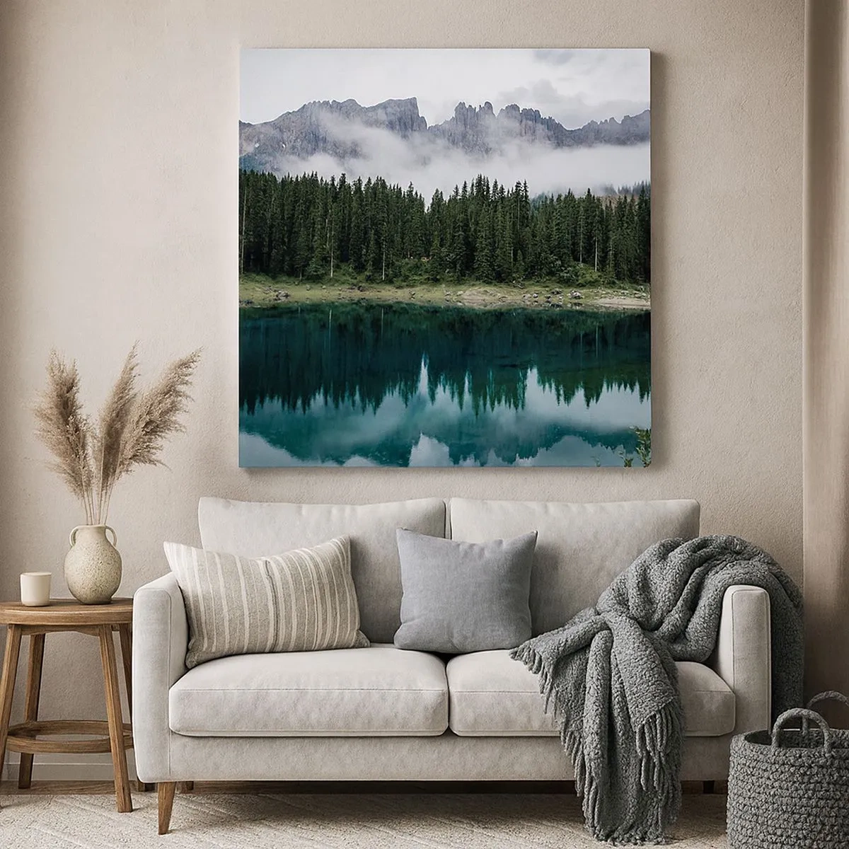 Quadro em tela - Calma, silêncio, não vamos acordar a água... - 30x30 cm