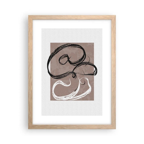 Pôster com moldura de carvalho claro - Composição – a busca pela plenitude - 30x40 cm